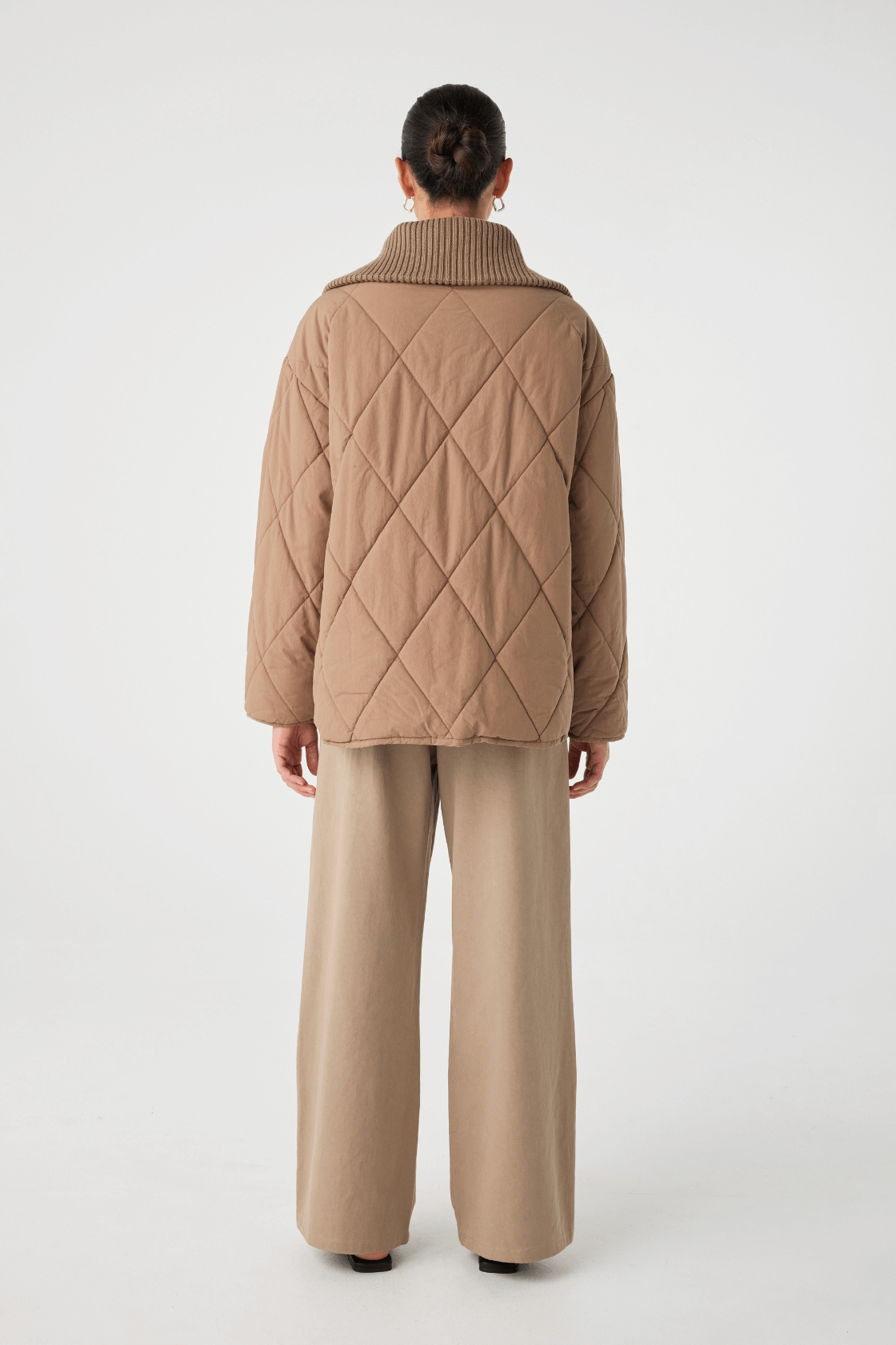 Reece Quilted Jacket | Taupe