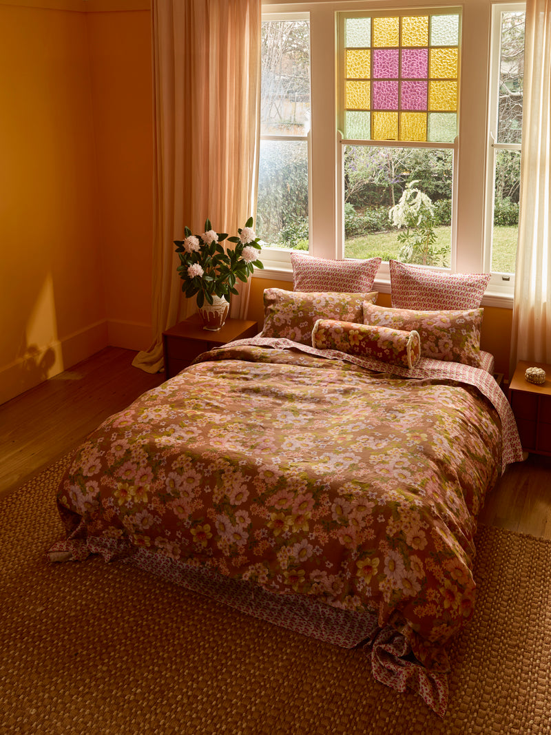 Buttercup Rust Linen Pillowcases 2P