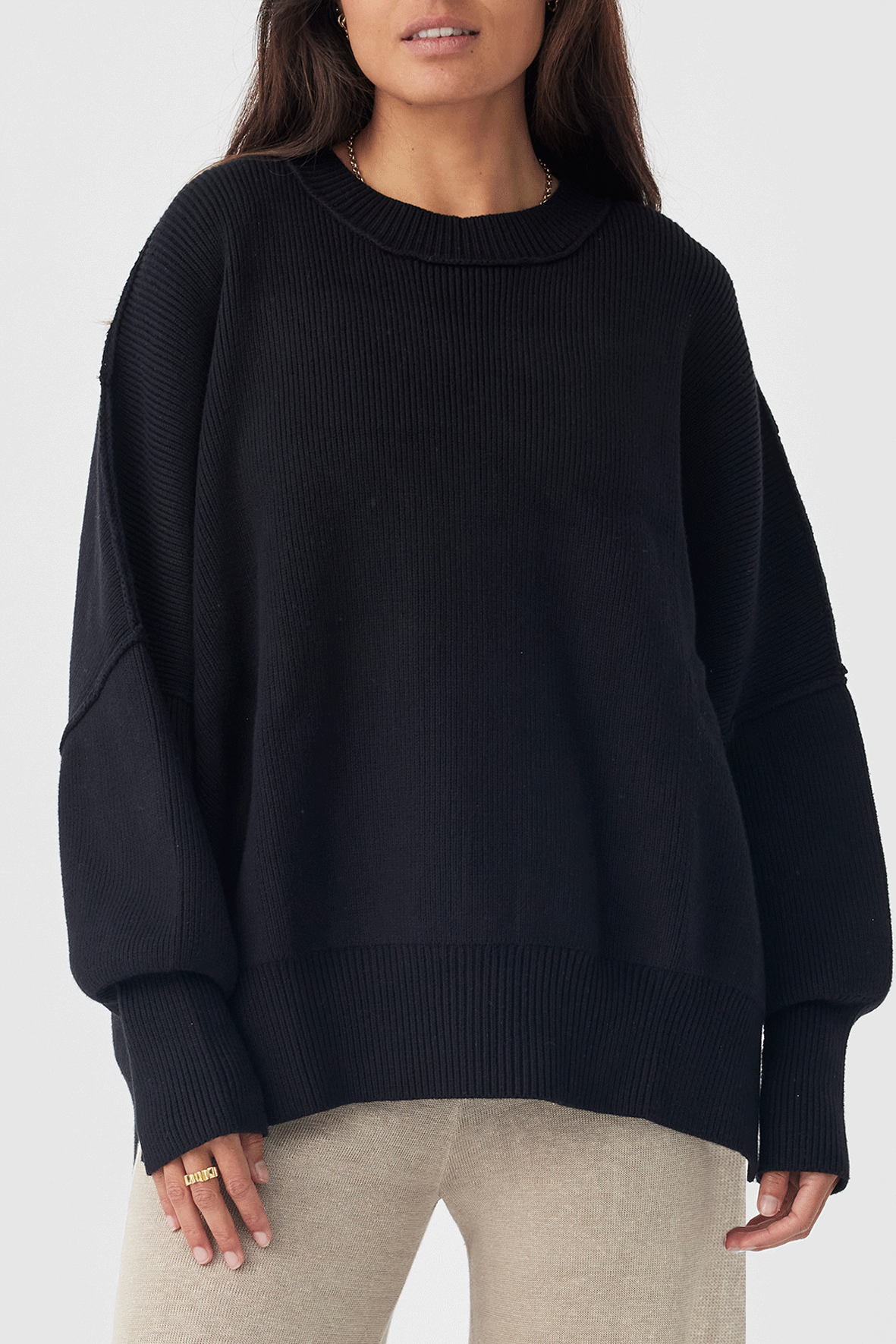 Harper Knit Sweater | Black