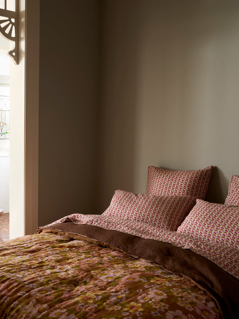 Petit Madeline Pink Linen Pillowcases 2P