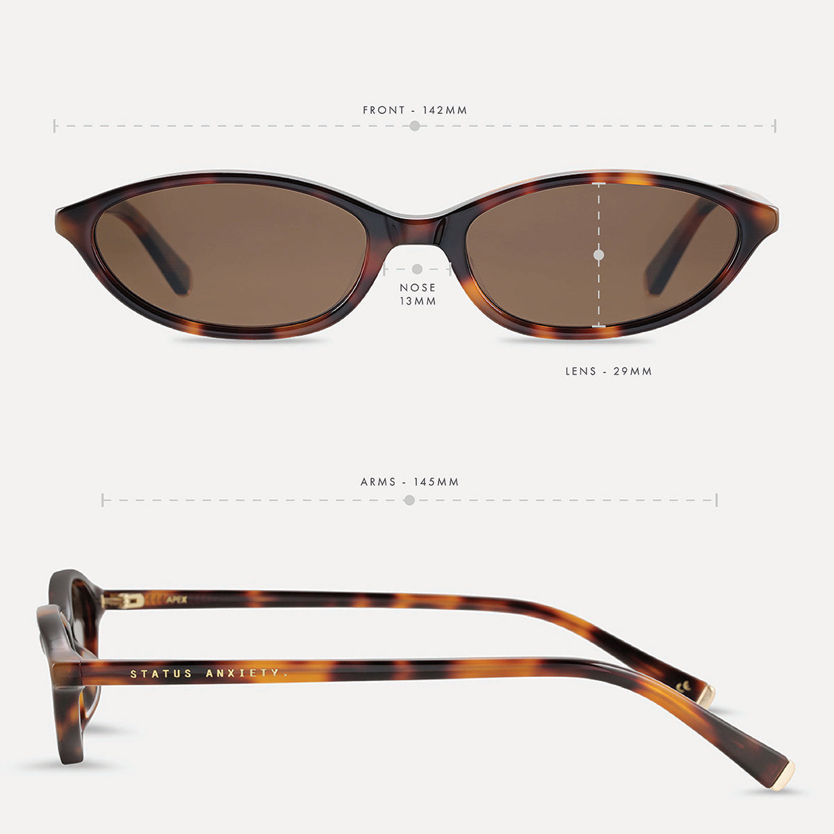Apex Sunglasses | Brown Tort/Gold