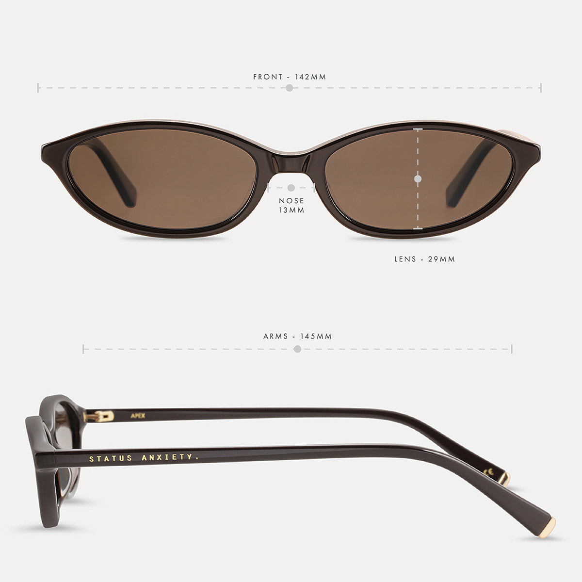 Apex Sunglasses | Espresso/Gold