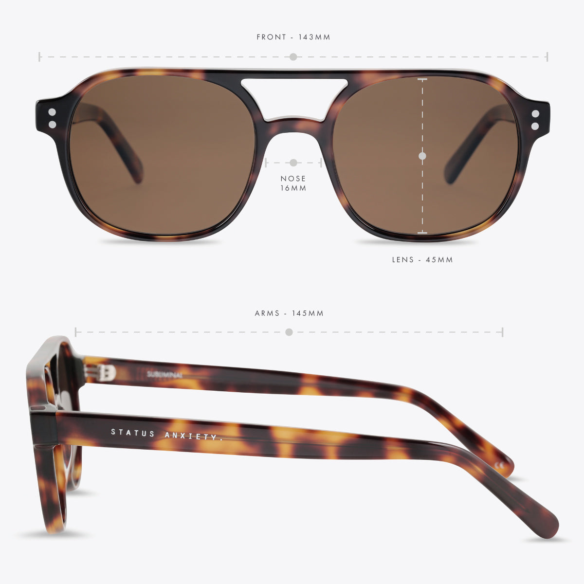 Subliminal Sunglasses | Brown Tort