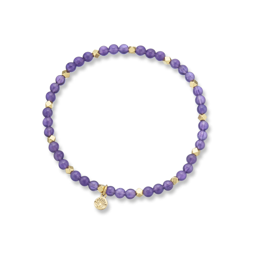 Aura of Gold Gem Bracelet | Amethyst