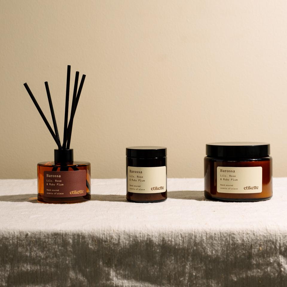 Barossa | Lily, Rose & Ruby Plum Soy Candle - MOSS AND WILD
