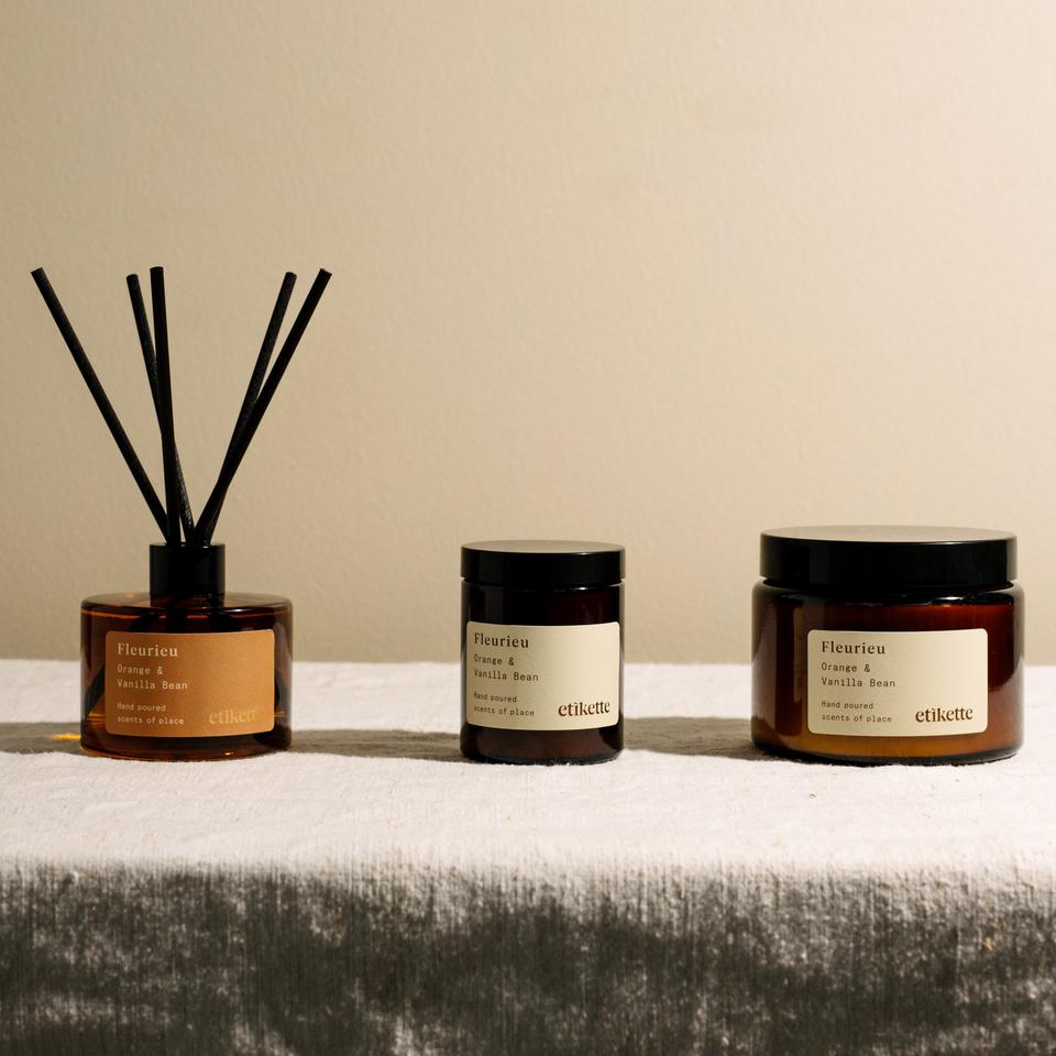 Fleurieu | Orange & Vanilla Bean Soy Candle - MOSS AND WILD
