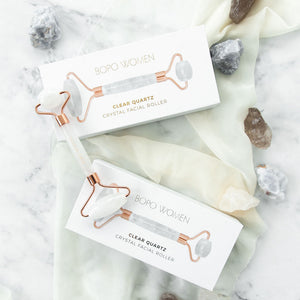 Clear Quartz Facial Roller - MOSS AND WILD