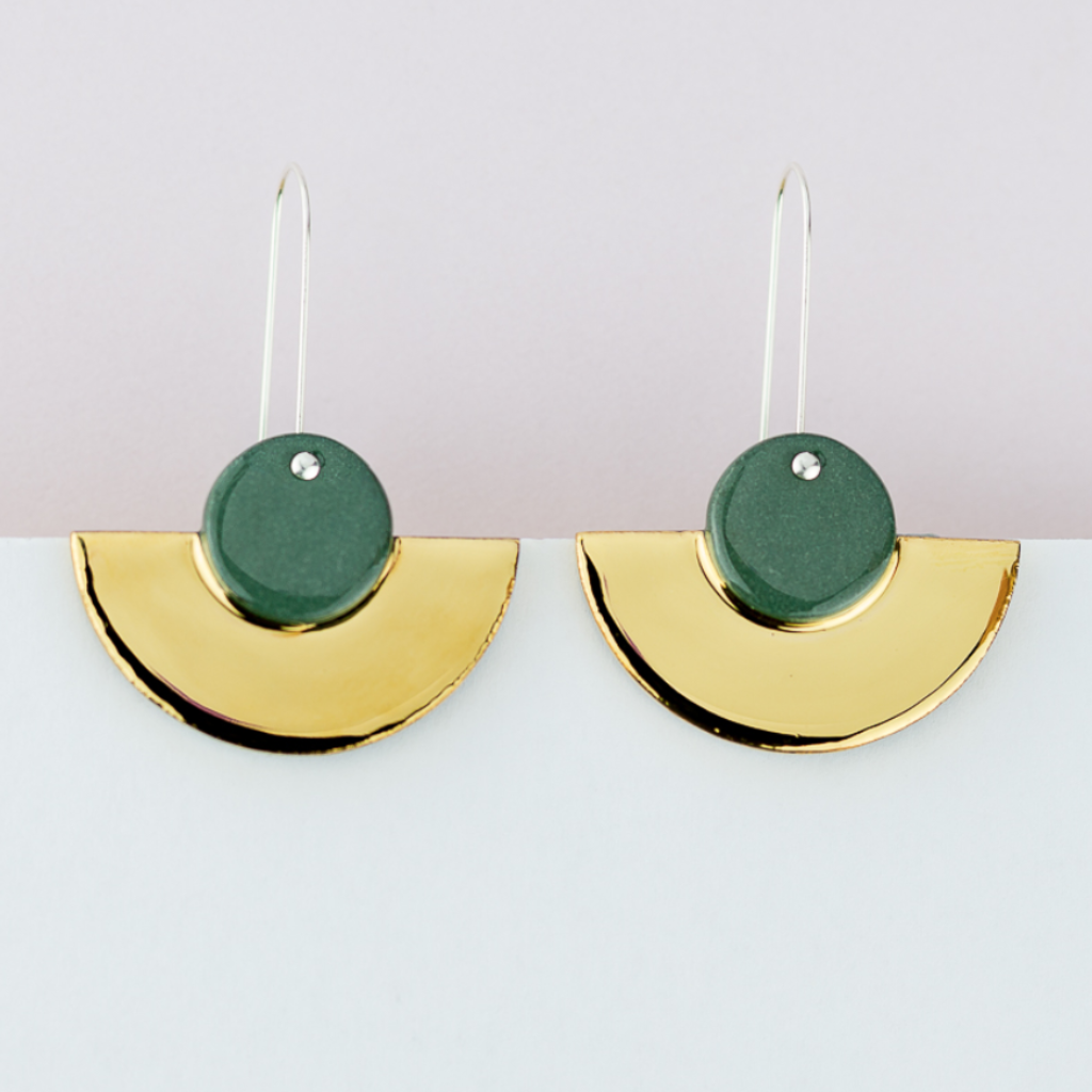 Sculptural Crescent Earrings - MOSS AND WILD
