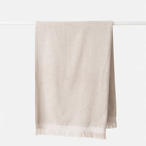 Ribbed Bath Towel | Oat - MOSS AND WILD