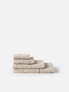 Pia Cotton Bath Towel | Oat/Multi - MOSS AND WILD