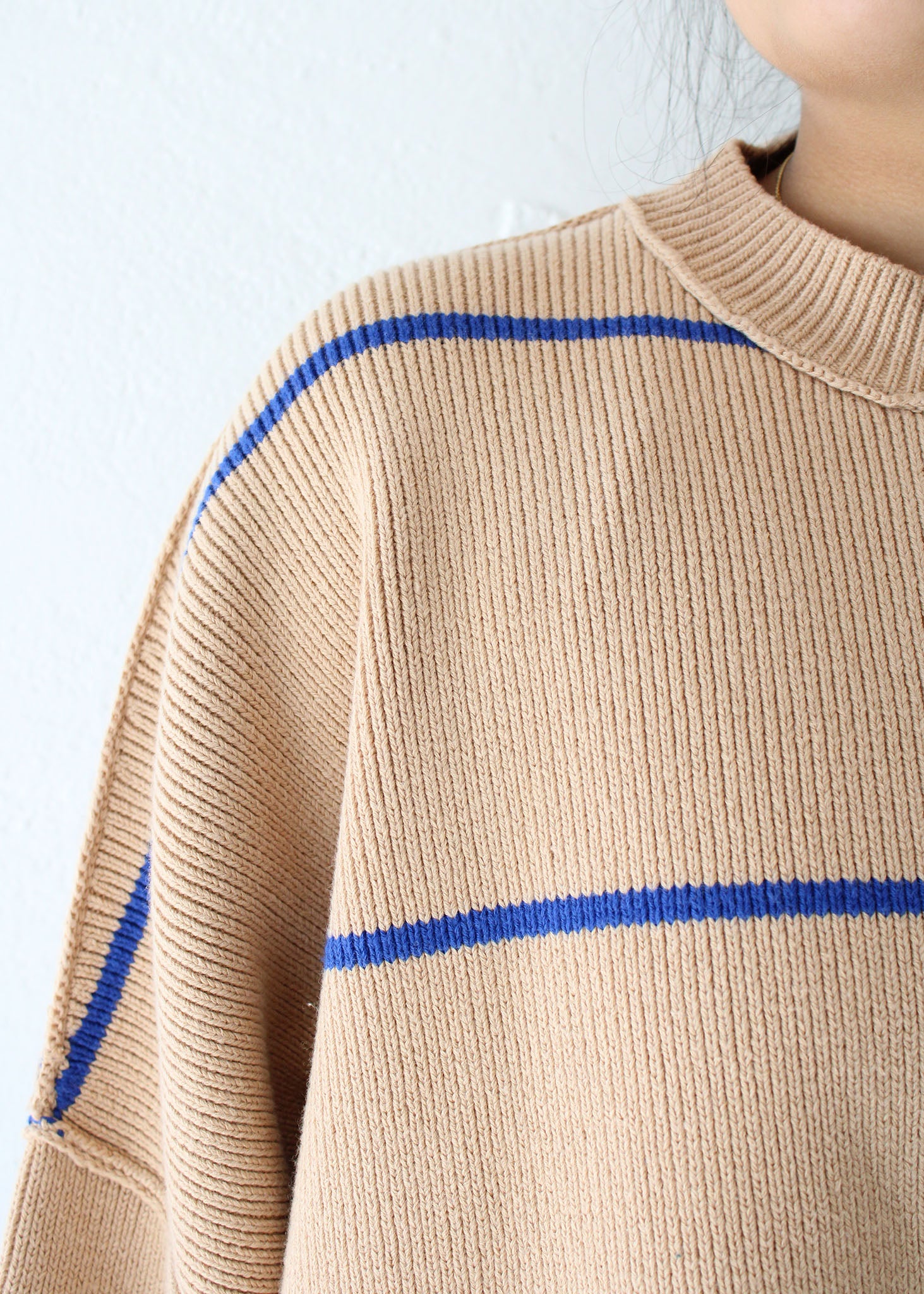 Harper Stripe Sweater | Honey/Sapphire